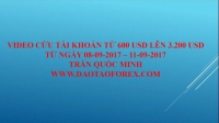 CHIẾN LƯỢC FOREX VIDEO CỨU TÀI KHOẢN TỪ 600 USD VỀ 3.200 USD