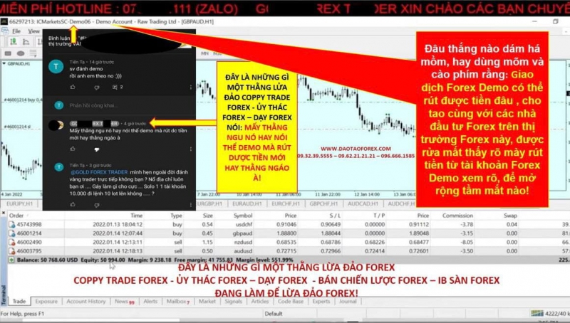 BỌN LỪA ĐẢO FOREX NÓ NÓI: CHƠI FOREX DEMO RÚT ĐƯỢC TIỀN