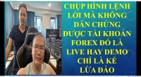 CHỤP HÌNH LỆNH LỜI MÀ KHÔNG DẪN CHỨNG ĐƯỢC TÀI KHOẢN FOREX ĐÓ LÀ LIVE HAY DEMO CHỈ LÀ KẺ LỪA ĐẢO