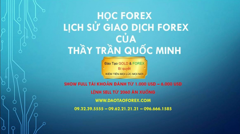 HỌC FOREX LỊCH SỬ GIAO DỊCH FOREX CỦA THẦY TRẦN QUỐC MINH