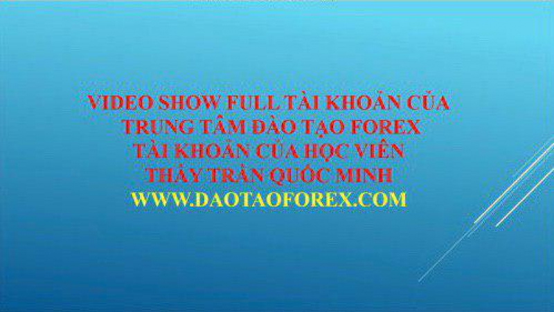 Trung tâm đào tạo Forex và đầu tư vàng