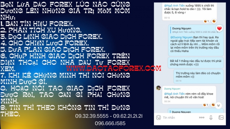 BỌN LỪA ĐẢO FOREX CÓ GIAO DỊCH FOREX ĐƯỢC ĐÂU ĐỂ SHOW LỊCH SỬ