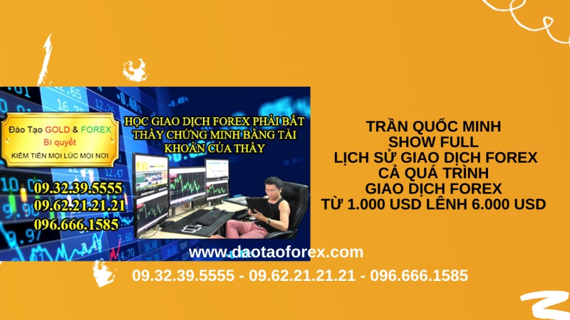 TRẦN QUỐC MINH VỚI QUÁ TRÌNH GIAO DỊCH FOREX TỪ 1000 USD LÊN 6000 USD