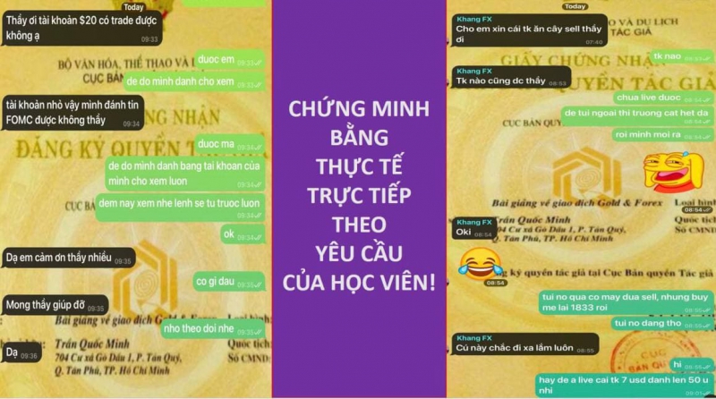GIAO DỊCH FOREX THẦY PHẢI CHỨNG MINH CHO HỌC VIÊN