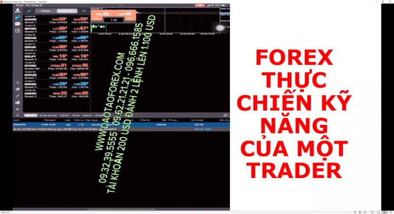 FOREX THỰC CHIẾN KỸ NĂNG CỦA MỘT TRADER