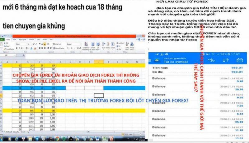 CHUYÊN GIA FOREX SỬ DỤNG EXCEL ĐỂ LỪA