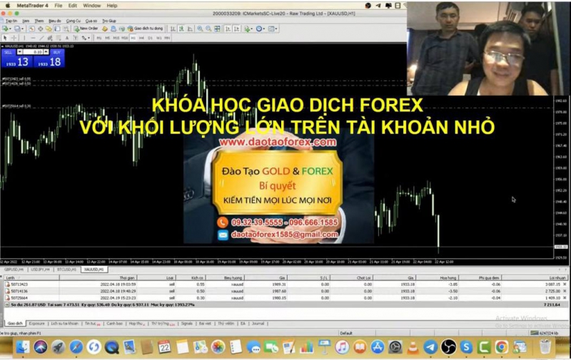 KHÓA HỌC GIAO DỊCH FOREX VỚI KHỐI LƯỢNG LỚN TRÊN TÀI KHOẢN NHỎ