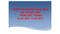 Tài khoản này hiện nay đang được vợ anh là chị Hoàng Thị Thu Thuỷ đứng tên.