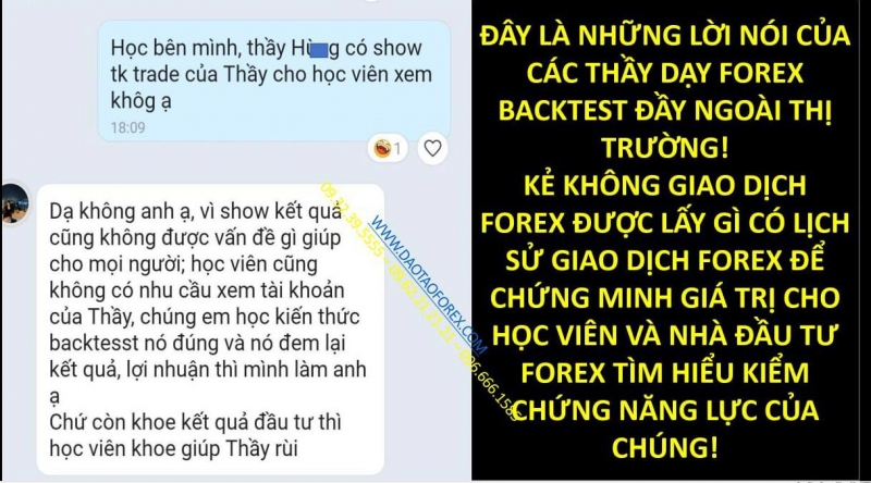 THẦY DẠY FOREX ĐÁNH BACKTEST TRÒ HỀ LỪA ĐẢO FOREX