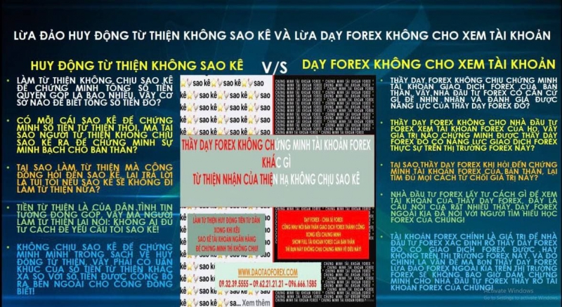 LỪA DẠY FOREX KHÔNG CHỨNG MINH TÀI KHOẢN CÓ KHÁC GÌ LỪA ĐẢO HUY ĐỘNG TỪ THIỆN KHÔNG SAO KÊ