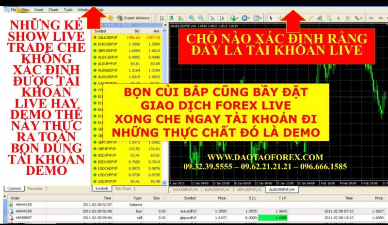 BỌN CÙI BẮP CŨNG BẦY ĐẶT GIAO DỊCH FOREX LIVE XONG CHE NGAY TÀI KHOẢN ĐI NHỮNG THỰC CHẤT ĐÓ LÀ DEMO