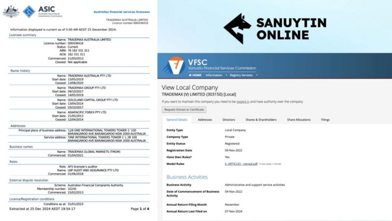 GIẤY PHÉP QUẢN LÝ CHỨNG CHỈ SÀN GIAO DỊCH FOREX TMGM