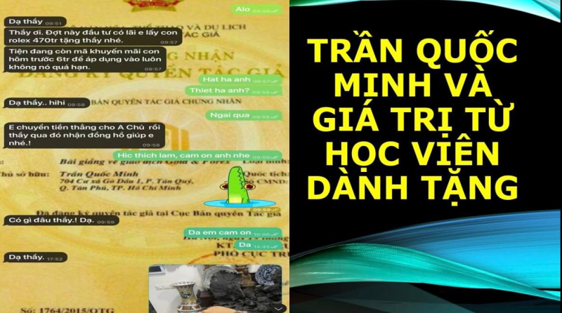 TRẦN QUỐC MINH VÀ GIÁ TRỊ TỪ HỌC VIÊN DÀNH TẶNG