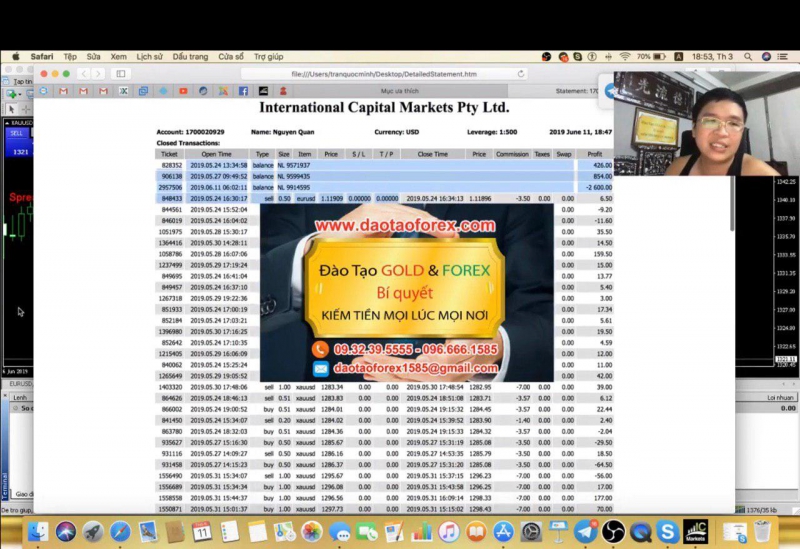 Chinh những giao dịch Forex live trực tiếp này