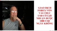 GIAO DỊCH FOREX VỐN V&Agrave;I CHỤC USD C&Oacute; LỢI NHUẬN ĐƯỢC 1000 USD NG&Agrave;Y KH&Ocirc;NG