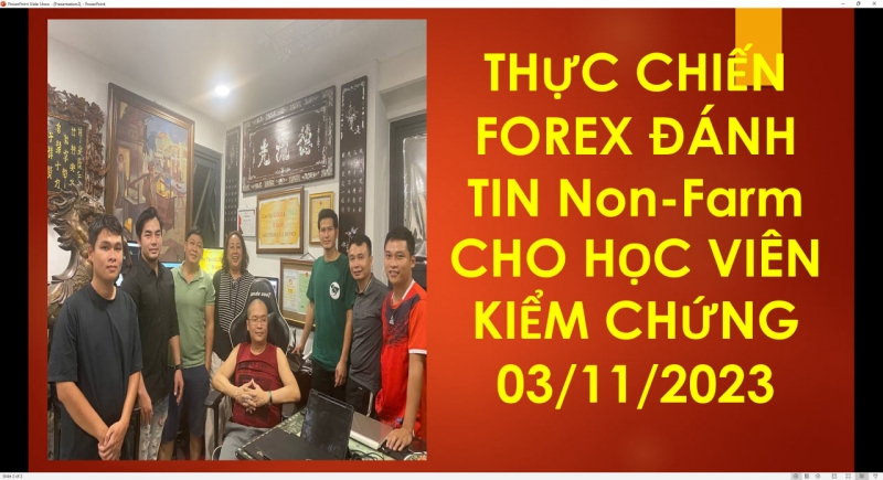 THỰC CHIẾN FOREX ĐÁNH TIN Non-Farm CHO HỌC VIÊN KIỂM CHỨNG 03/11/2023