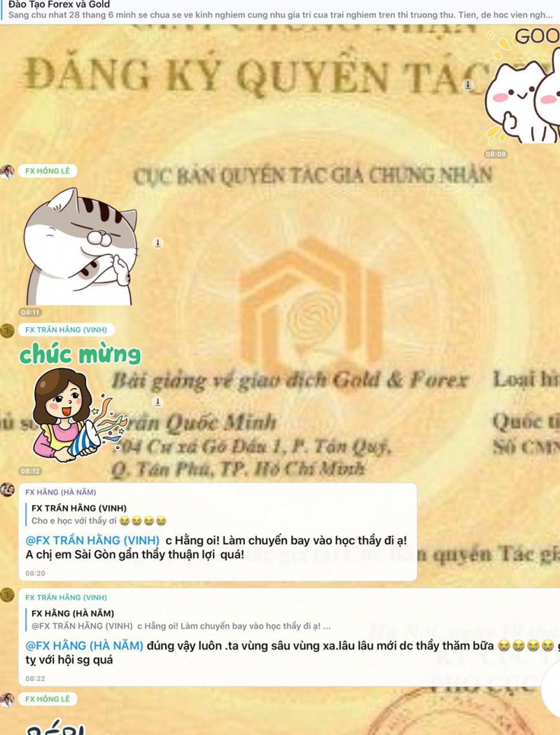 TRẦN QUỐC MINH NHỮNG CHIA SẺ GIAO DỊCH FOREX CỦA HỌC VIÊN