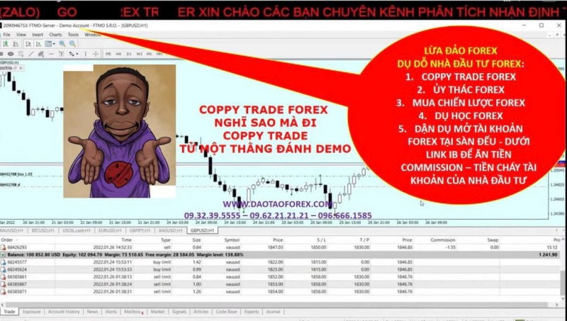 COPPY TRADE FOREX NGHĨ SAO MÀ ĐI COPPY TRADE TỪ MỘT THẰNG ĐÁNH DEMO