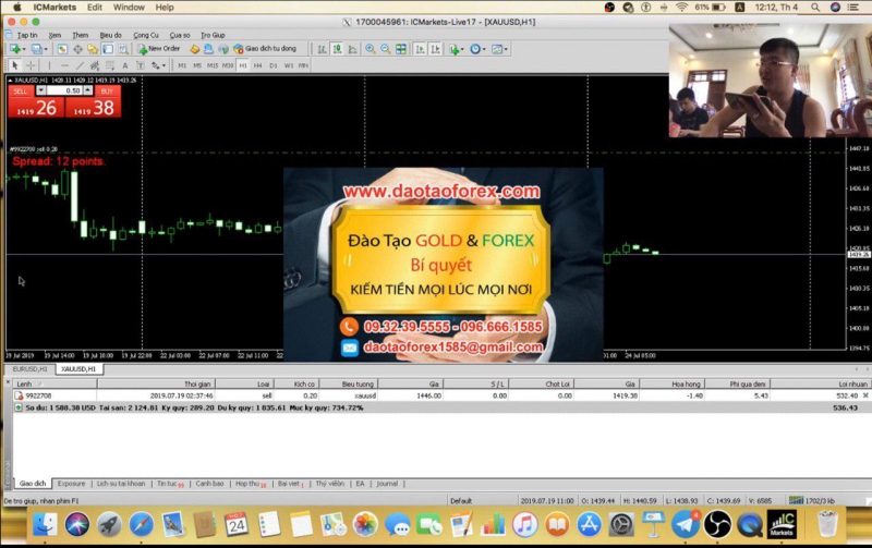 Chứng minh bằng chính những giao dịch Forex trực tiếp