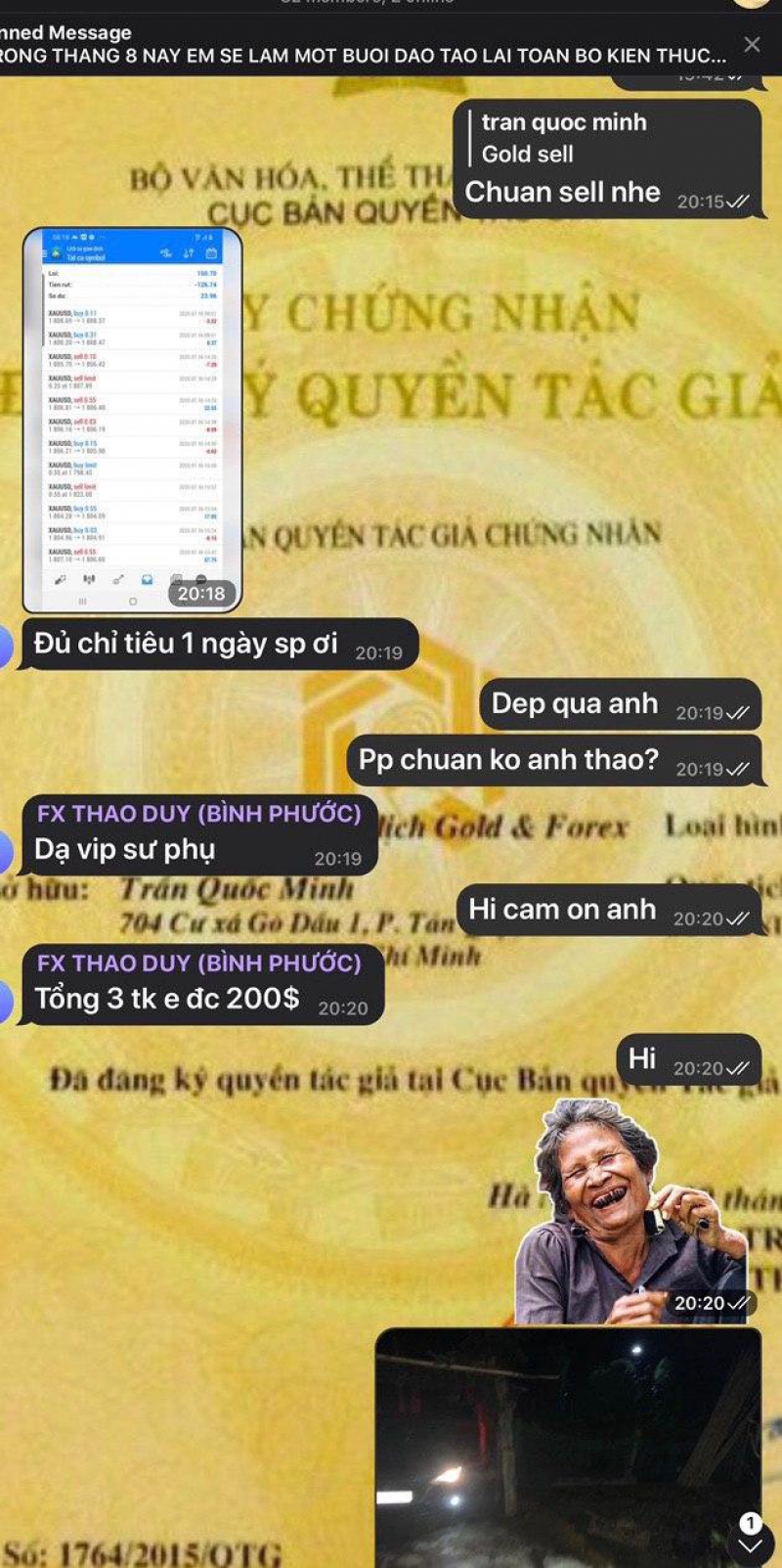 TRẦN QUỐC MINH NHỮNG GIÁ TRỊ HỌC VIÊN TRAO TẶNG