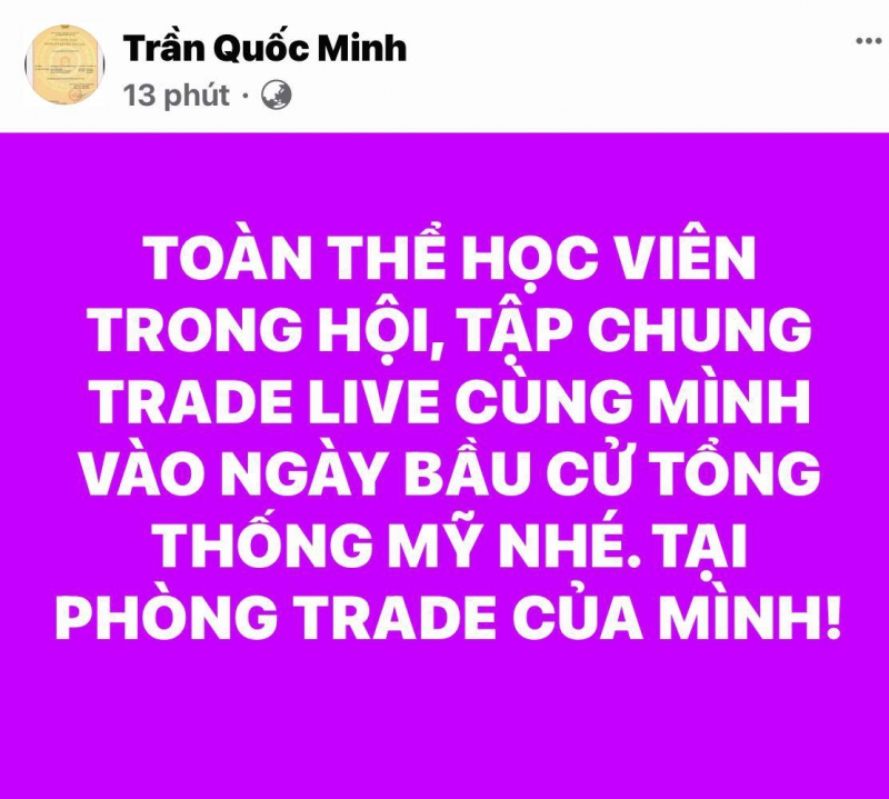 TRUNG TÂM ĐÀO TẠO FOREX TOÀN THỂ TẬP CHUNG ĐỂ TRADE LIVE NGÀY 3 THÁNG 11