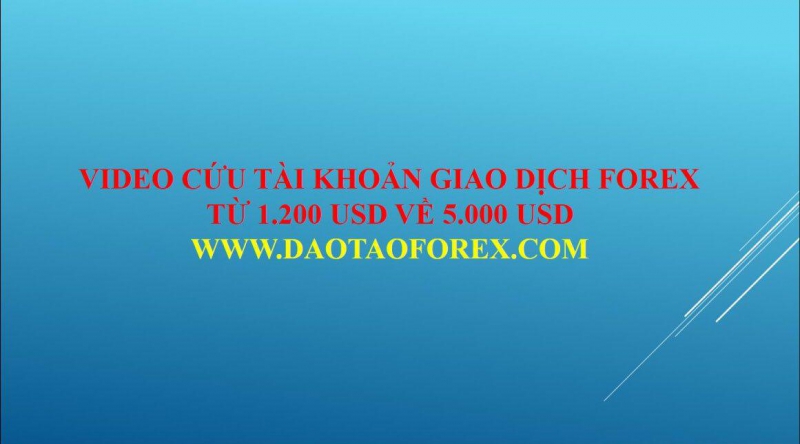 Mời nhà đầu tư Forex theo dõi video cứu tài khoản giao dịch từ 1200 usd về 5000 usd cho khách hàng của trung tâm đào tạo Forex và đầu tư vàng!