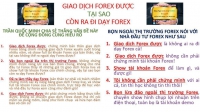 GIAO DỊCH FOREX ĐƯỢC TẠI SAO CÒN RA ĐI DẠY FOREX