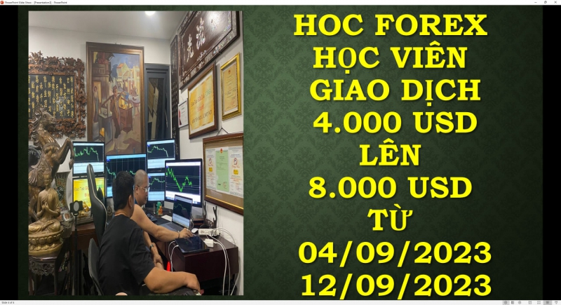 HỌC VIÊN TRẦN QUỐC MINH GIAO DỊCH FOREX ĐẠT LỢI NHUẬN