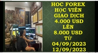 HỌC VIÊN TRẦN QUỐC MINH GIAO DỊCH FOREX ĐẠT LỢI NHUẬN