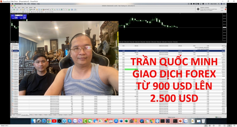 THẦY TRẦN QUỐC MINH GIAO DỊCH FOREX TỪ 900 USD LÊN 2.500 USD TRONG MỘT NGÀY