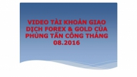 GIAO DỊCH FOREX PHÙNG TẤN CÔNG THÁNG 08.2016