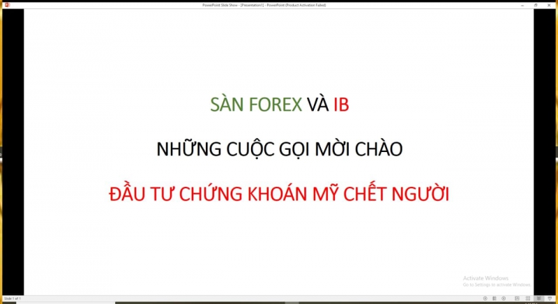 SÀN FOREX VÀ IB NHỮNG CUỘC GỌI ĐẦU TƯ CHỨNG KHOÁN MỸ CHẾT CHÓC