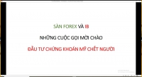 SÀN FOREX VÀ IB NHỮNG CUỘC GỌI ĐẦU TƯ CHỨNG KHOÁN MỸ CHẾT CHÓC