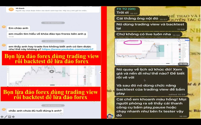LỪA ĐẢO FOREX DÙNG TRADING VIEW VÀ BACKTEST ĐỂ LỪA