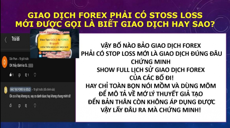 GIAO DỊCH FOREX PHẢI CÓ STOSS LOSS MỚI ĐƯỢC GỌI LÀ BIẾT GIAO DỊCH HAY SAO?