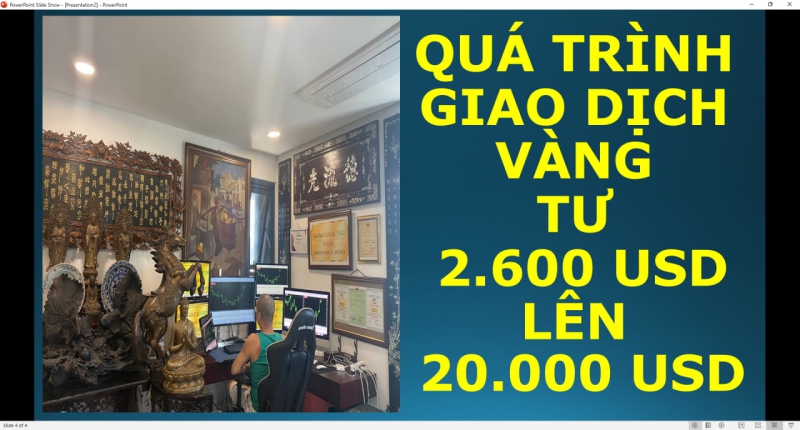 QUÁ TRÌNH GIAO DỊCH VÀNG TƯ 2.600 USD LÊN 20.000 USD